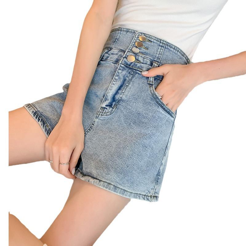 Women's High Waist Denim Shorts - Summer 2024 Trend: Stylish, Slim, and Versatile