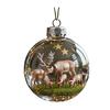 The Reindeer Family Christmas Ball Funny 3D Reindeer Hanging Decoration Plastic Christmas Ball Winter Ornaments for Xmas Tree Indoor Home Decor