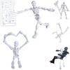 TattiOut Plastic Model Skeleton Set of Movable Plastic Model Social Media Hot Horror Decorative Fun Stress Halloween 2, 13cm, Articulated, Assembled,