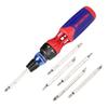 12-in-1 Interchangeable Screwdriver Set with 6 Bits, Ratchet Driver, Repair Tool, 6.35mm Drive, Quick-Release Ratchet Handle, Torx, Phillips,
