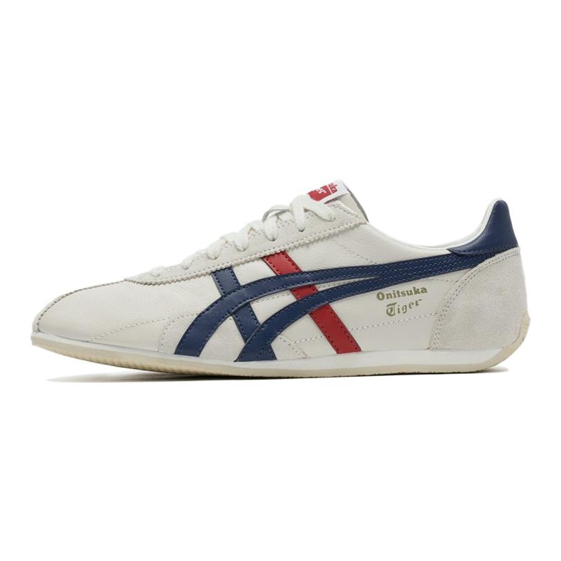 ONITSUKA TIGER Runspark Comfortable Versatile Retro Leather Slip-Resistant Lightweight Low-Top Casual Urban Commuting Running Shoes TH201L-9950
