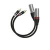 Khadas Dual RCA To Dual XLR Cable Male To Balanced RCA To XLR 3 Phono Plug Left and Right Tape Out Cord for Studio Stereo HiFi Subwoofer and Tone2Pro