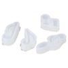 4pcs White Unique Silicone Mould Silicone Silicone Mould Jewelry Pendant