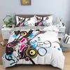 Music Duvet Cover Set 3D Print Music Note White Black Comforter Cover For Boys Girls Teens Polyester Bedding Set King Queen Size
