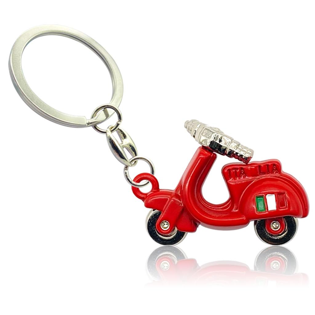 HAILIWEI Vespa Accessories for Vespa Scooter Fun Italian Vespa Keychain for Vespa Scooter Key, Red