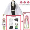 Anime Kanroji Mitsuri Cosplay Costume Kimono Haori Dress Wig Clothes Halloween Costume for Adult Children