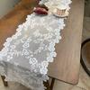 Vintage Lace Table Runner Hollow Flower Pattern Reusable Table Flag for Banquets Weddings Christmas Dinner Table Accessory