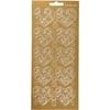 Stickers - Gold - Hearts and Arabesques - 1 Piece - Mixed - Adult