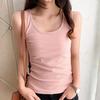 Winter Women Thermal Vest Seamless Plush Fast Temperature Lock Round Neck Slim Fit Elastic