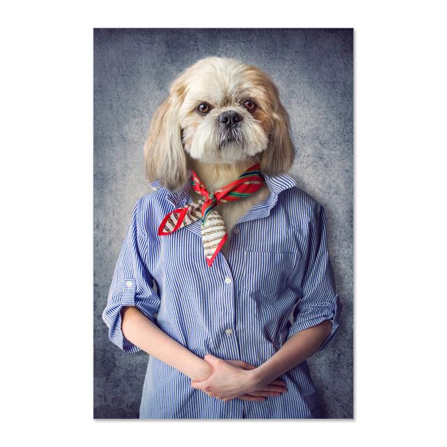 Human Body, Animal Head, Abstract Mural Seal, Giraffe, Painting, Scandinavian Poster, Decoration, Living Room Photo,