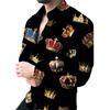 Men Shirts 3d Sublimation Crown Printed Shirts