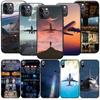 GX14 Aircraft Airplane Fly Travel Silicone Soft Case for iPhone 13 12 Mini 11 Pro XS Max XR X 8 7 6 6S Plus 5 5S SE 2020