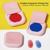 Clear Stamping Mini Fingerprint Ink Pad Anti-Fake Finger Signature Inkpad  For Notary