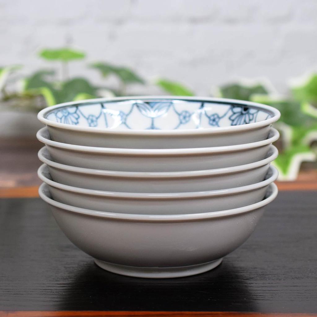 Waza No Stylish Kutani Ware Small Set of Yoshidaya Japanese Japanese Side Made In Wedding Return or Celebration Gift Kura Bowls, 5, Kusahana,