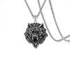 Pendant Hip Hop Titanium Steel Men'S Jewelry Retro Wolf Head Necklace Men'S Trendy Fashion Domineering Head Straight Criticism Nordic Bouncy Style