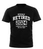 Officially Retired 2024 T Shirt Funny Retirement Him Gifts for Grandad Dad Mens