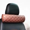 Car Neck Support Pillow Memory Foam Car Seat Neck Pillow Headrest PU Leather Auto Seat Headrest Cushion Soft Neck Rest Protector