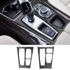 Carbon Fiber Car Center Control Transmission Shift Panel Cover Decor Sticker For BMW X5 E70 X6 E71 2008-2013 Auto Accessories