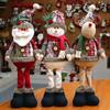 Chirstmas Decorations Home Decor Table Elk Doll New Year Ornaments Xmas Navidad Gifts Happy New Year 2024 Reindeer Snowman Santa Claus Standing Doll