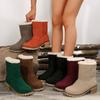 Large Size Velvet Thickened Snow Boots for Women, New Autumn and Winter Models, Warm Tube In the Wind, Thick Heel Cotton Boots for Women