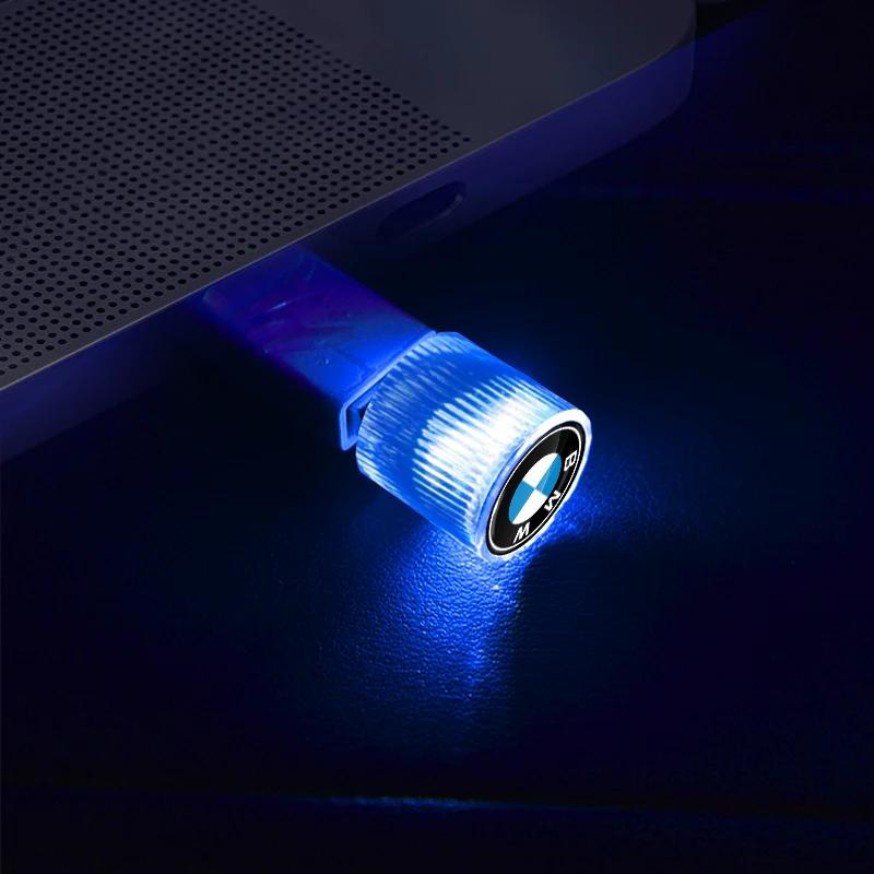 USB Car LED Light Auto Interior Atmosphere Light Car Emblem for Bmw M M3 M4 M5 M6 F20 F30 G20 F31 F11 X3 F25 X4 I3 1 3 5 Series