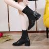 Female Ankle Boots Sock Short Shoes For Women Elastic Booties Brown Footwear Comfortable And Elegant On Offer Korean Style Pu