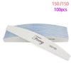 Nail Files Buffer Emery Board Sandpaper 80/100/150/180/240 Grit for Manicure Strong Thick Sanding Half Moon Lime Nail File Tools