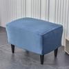 Velvet Rectangle Stretch Footrest Covers Elastic Ottoman Cover Spandex Stool Slipcover Ottoman Footstool Furniture Protector