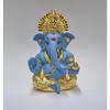 Gold Plated Ganesha with Terracotta Colour - Perfect for Car Dashboards, Office & Home Shelves, Diwali Puja, and Gifting