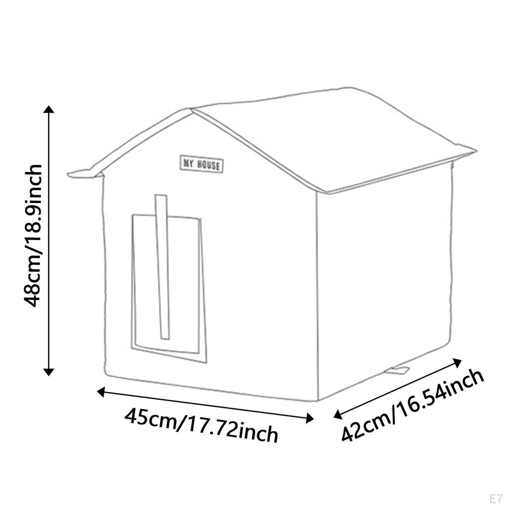 Cat House for Outdoor Cats Homeless Pet Tent Rainproof Cold and Windproof Four Seasons Puppy
