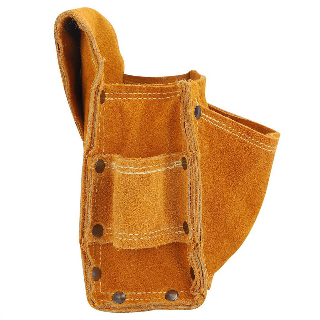 Tool Waist Bag Multifunctional Wearable Thickened Cowhide Hardware Tool Storage Toolkit