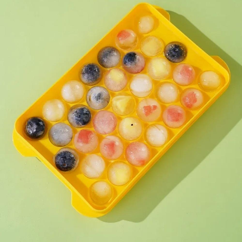 Round Ice Cube Tray Silicone Whiskey Sphere Mold Creative Ice Grid Mold Hockey Ball Maker