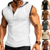 Мужская майка, плотный жилет с капюшоном, повседневная футболка без рукавов