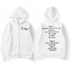 Rapper Lil Peep Tour Print Zipper Hoodies Men's Women Trend Fashion Zip Up Sweatshirts Hip Hop Vintage Oversized Zip