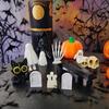 20 Pcs/Set Halloween Miniatures Mini Grim Reaper Skull Figurines Miniature Casket Pumpkin Ornaments for Home Desktop Decoration