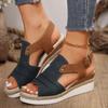 Fashion Women Fashion Wedge Sandals Female Ankle Wrap Strap Platform Sandles Woman Open Toe Thick Bottom Shoes Sandalias Mujer