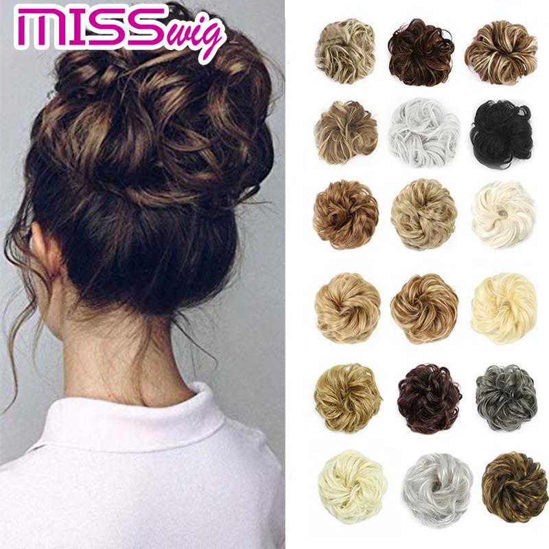 Women Ladies New Pony Tail Messy Curly Hair Extension Bun Hairpiece Scrunchie