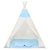Tente Tipi Pour Enfant En Coton SPRINGOS - Étoiles/bleu - 160x120x100 Cm