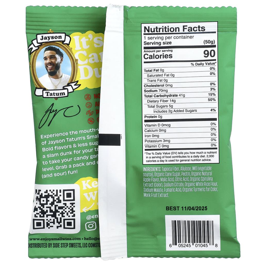 Enjoy Small Wins, Gummy Sour Green Apple, 50g (1.8oz)