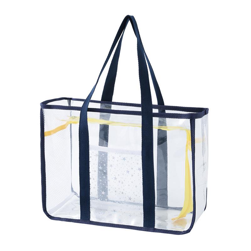 Women Handbag PVC Transparent Travel Bag Large Capacity Storage Bag Convenient Swimming Bag Outdoor Beach Bag Travel Tote
