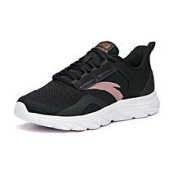 Anta Comfortable Shock Absorbing Non-Slip Wear-Resistant Waterproof Low-Top Running Shoes Women Sneaker Black 922045524-1