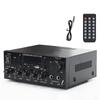 QuiExact Amplifier Audio Audio Amplifier Power Amplifier Bluetooth Card Slot USB Memory Radio Function 60W with Remote Control Mini Amplifier Volume