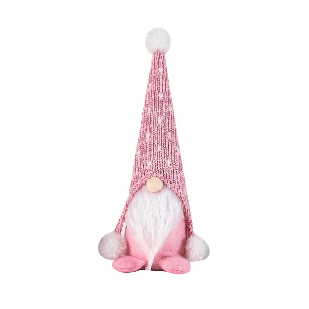 New Christmas Nordic Forester Knitted Hat Sitting Doll Ornaments Rudolph White Beard Faceless Doll