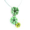 [E0391] - Green 'Mimosas' Designer Necklace