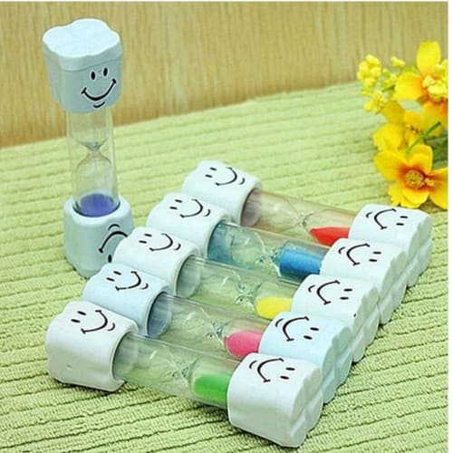 2-Minute Hourglass with Smiley Face Timer, Kids Toothbrush Timer, Cooking Timer, Training Timer, Multicolor