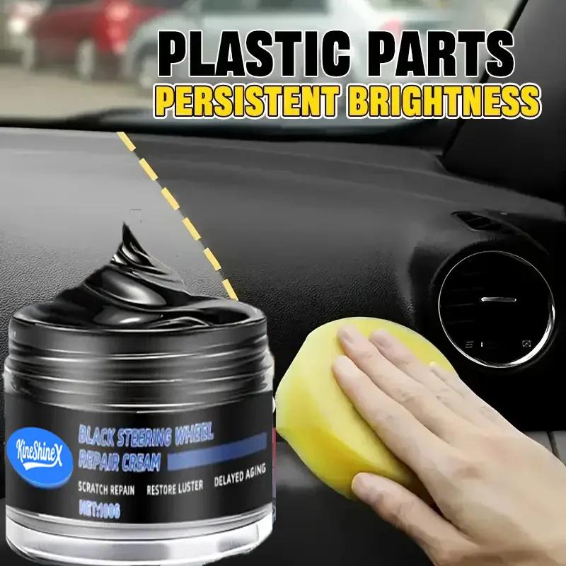 Q19 Repair Paste for Car Steering Wheels - Restores Black Gloss, Removes Peeling & Cracking, Plastic-Like Finish, Easy Applicati
