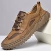 Large Size 4546 New Men's Lace-up Outdoor Casual Shoes Breathable, Non-slip and Wear-resistant Hiking Shoes Travel Men's Shoes