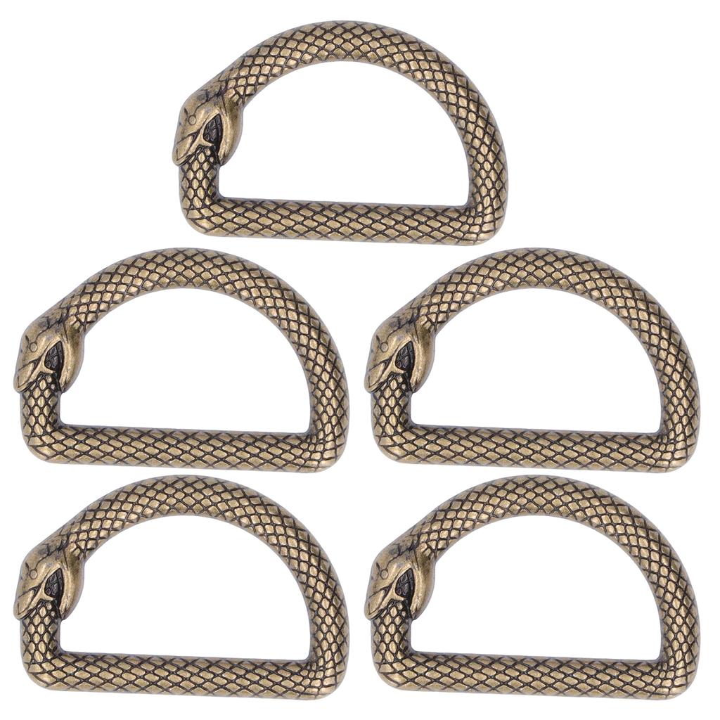 5Pcs D Rings Zinc Alloy Sturdy Durable Multifunctional Wide Application Metal D Rings for Bag Backpack BeltBronze
