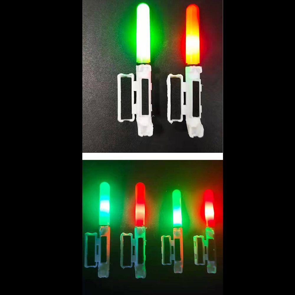 На темном поплавке Красный/желтый ночной сигнализатор поклевки кончик удочки светящаяся палочка флуоресцентная лампа