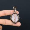 Rose Quartz Jewelry, 999 Copper Wire Wrapped Pendant Handmade Gemstone Jewelry, Gifts For Wife Brand New Pendant
